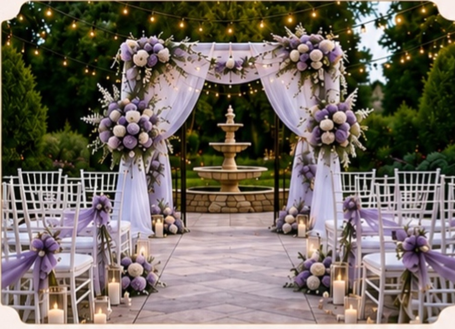 A lilac wedding ceremony
